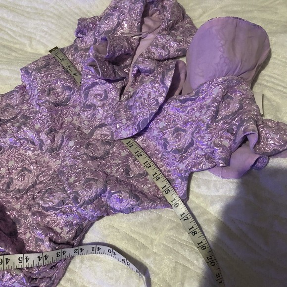 Zara Limited Edition Lilac Pink Ruffled Mini Dress Party Event - Picture 7 of 9